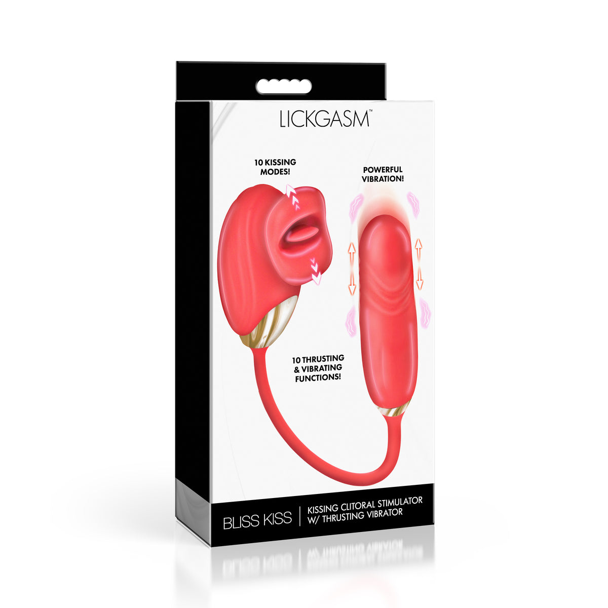 Bliss Kiss Kissing Clitoral Stimulator with Thrusting Vibrator – clitoral suction toy (view 7)