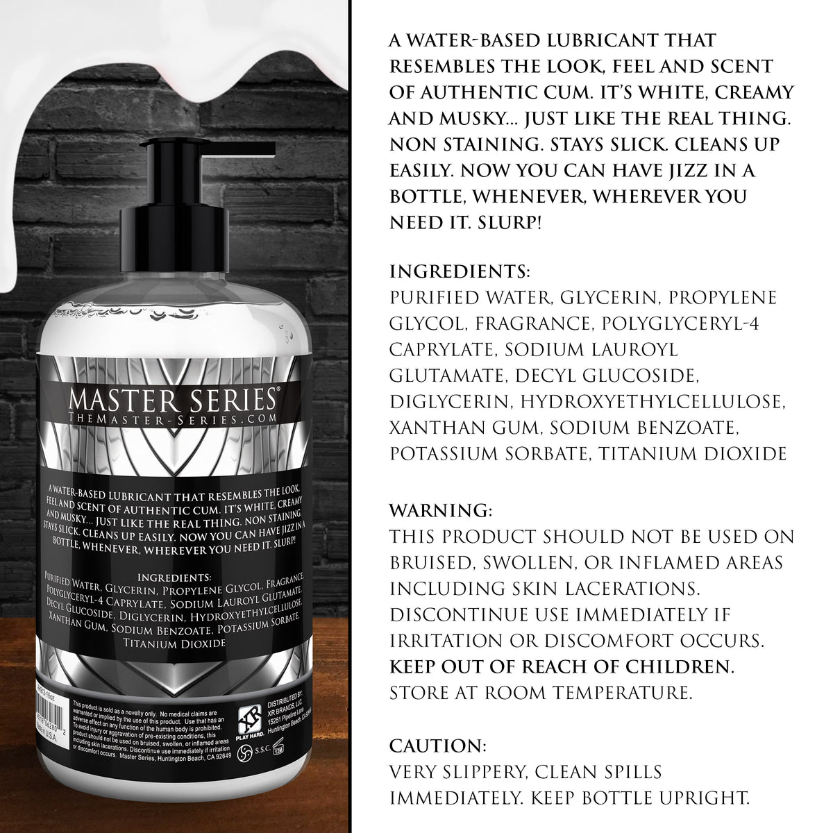 Jizz Cum-Scented Water-Based Lube 16oz – lubricant (view 5)