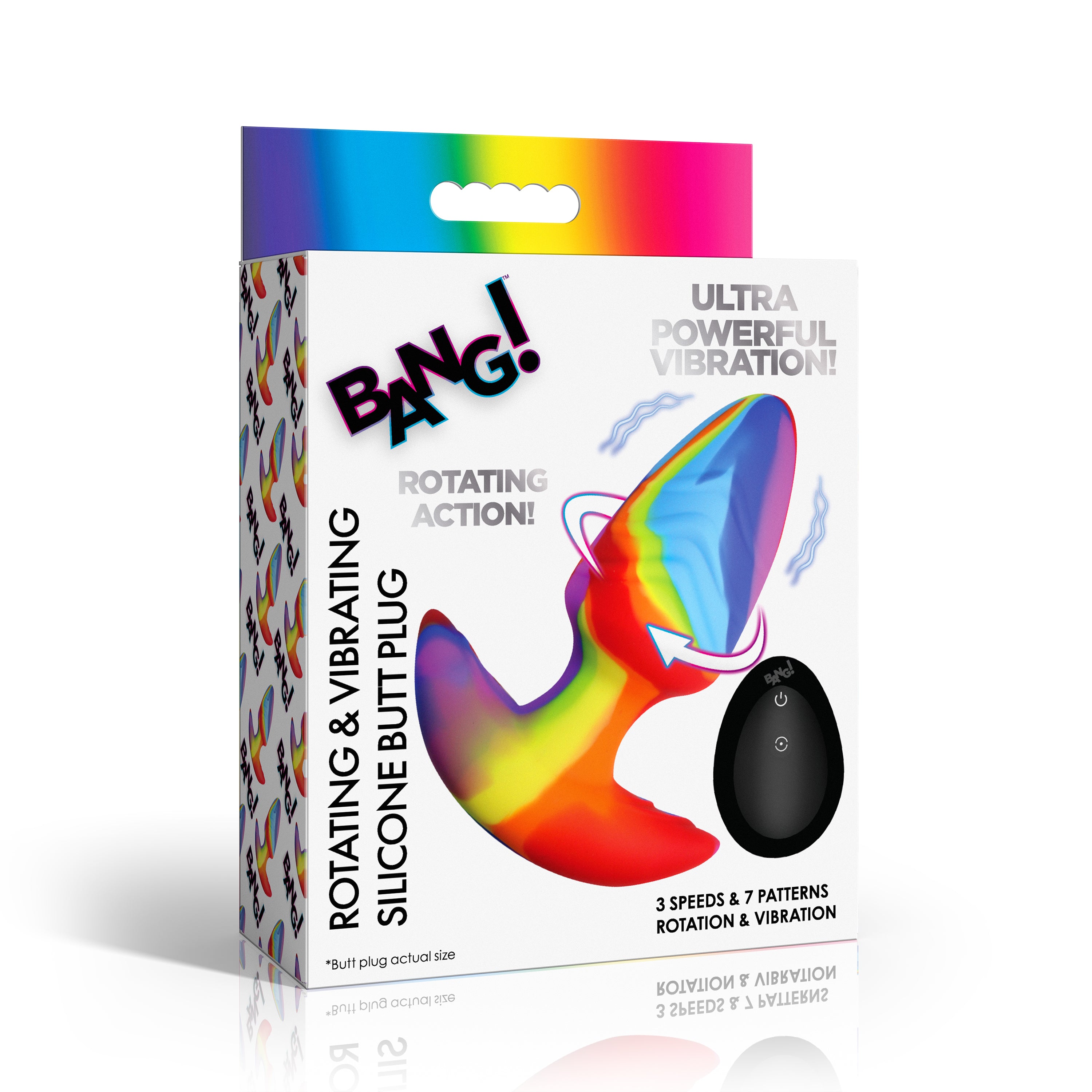 Rotating and Vibrating Silicone Butt Plug