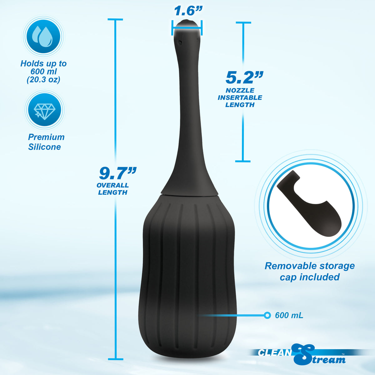 Silicone Enema Bulb with Poseable Nozzle – enema and douche (view 5)