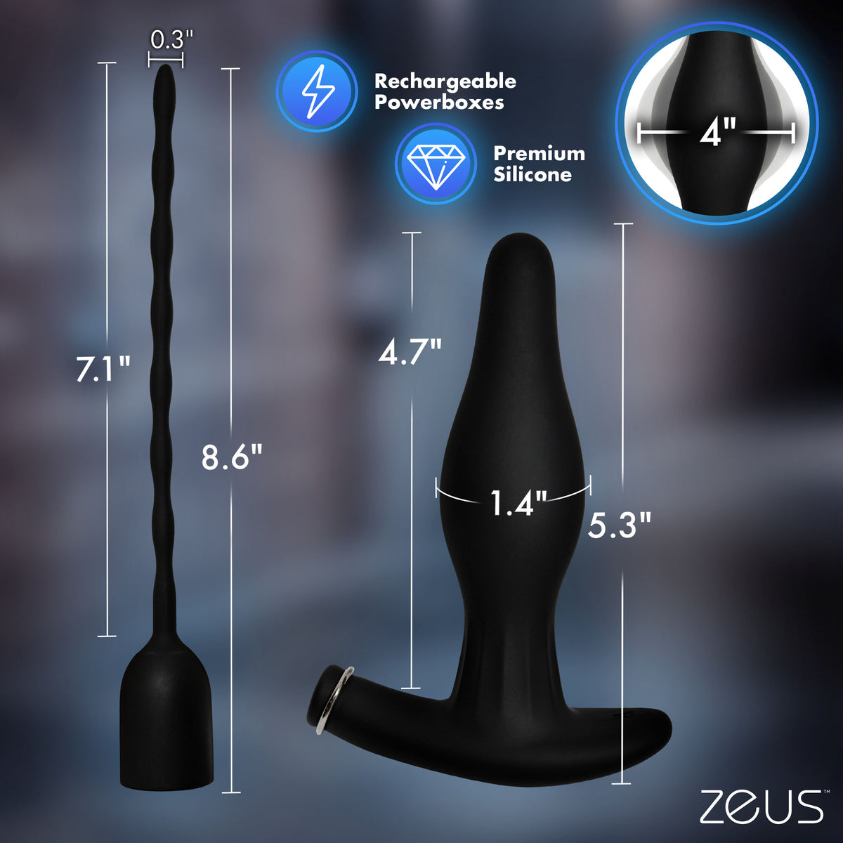 Inflatable Anal Plug and Urethral Sound E-Stim Kit – butt plug (view 6)