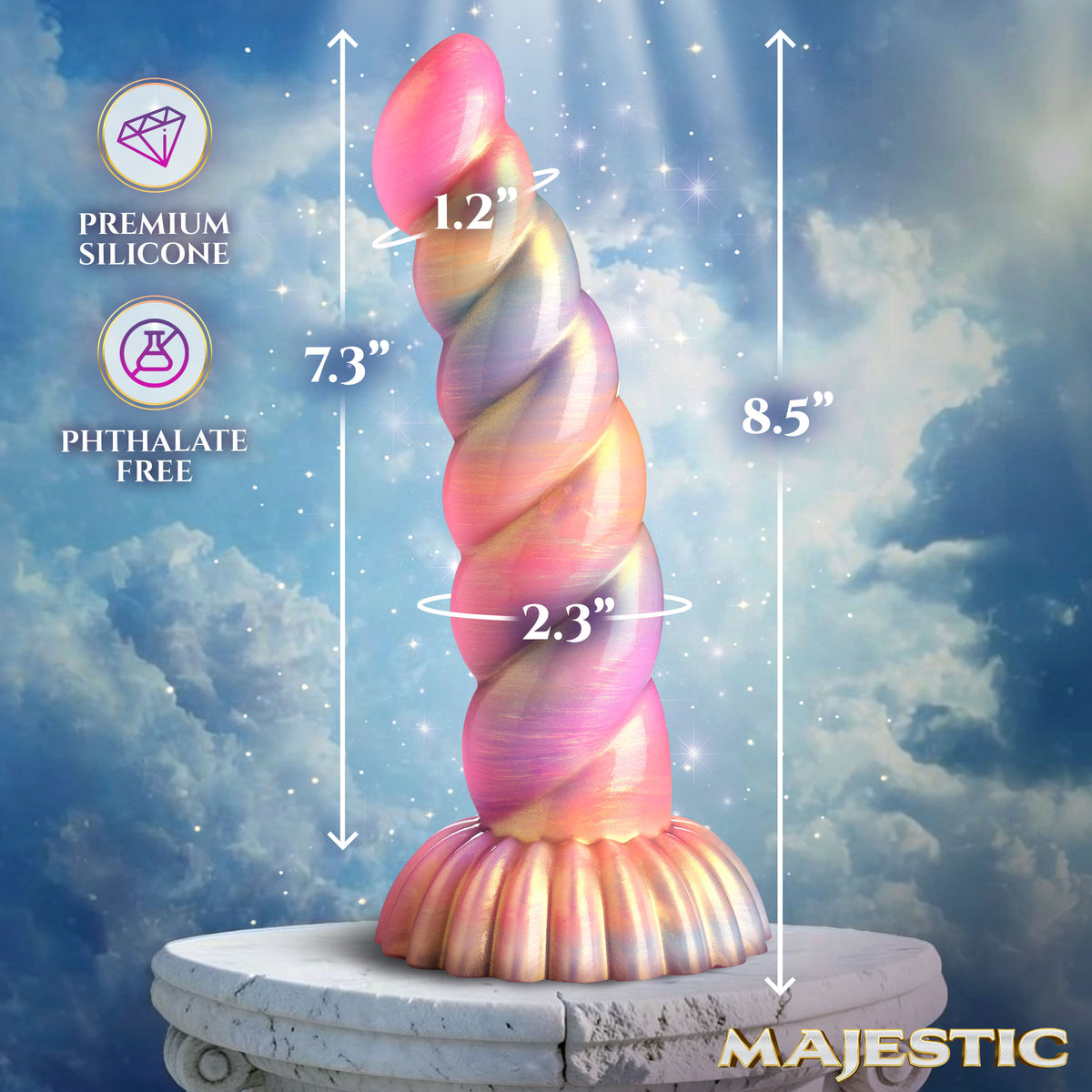 Aurora Unicorn Silicone Dildo (view 4)