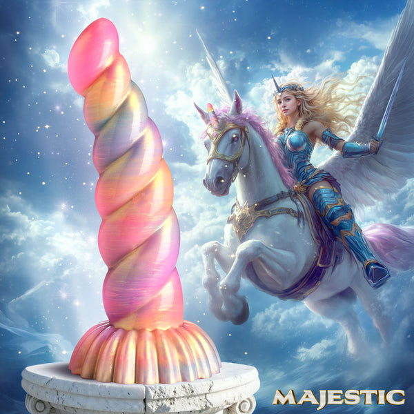 Aurora Unicorn Silicone Dildo, Silicone