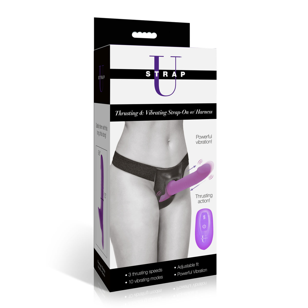 Thrusting and Vibrating Strap-On with Harness – strap-on and harness (view 7)