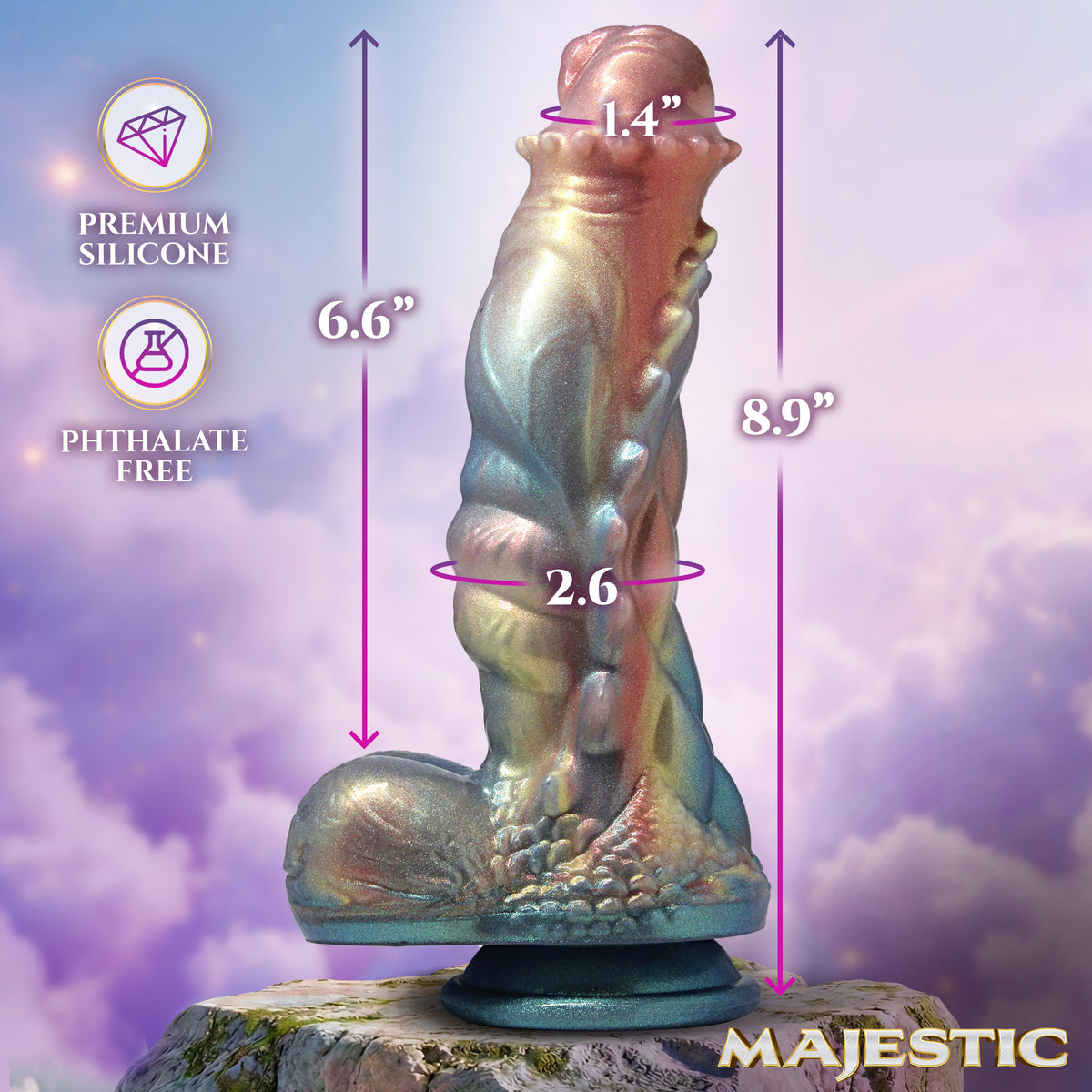 Seraphina Dragon Silicone Dildo, Silicone (view 4)