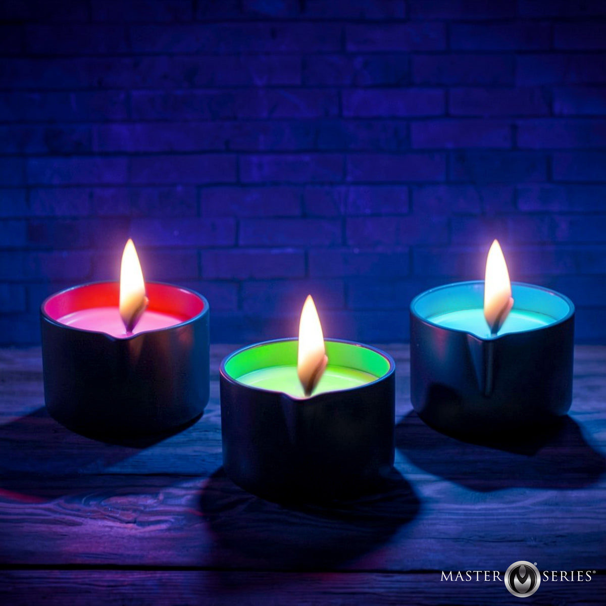 Wicked Wax Blacklight Reactive Drip Candle Set of 3 – arousal gel and spray