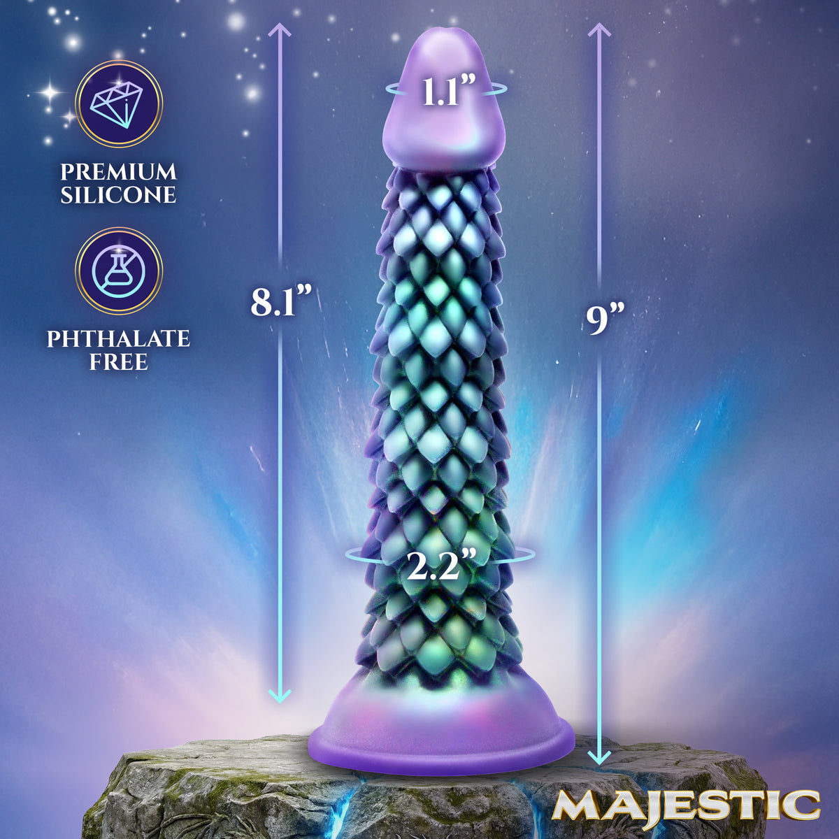 Eryndor Silicone Dildo, Silicone (view 4)
