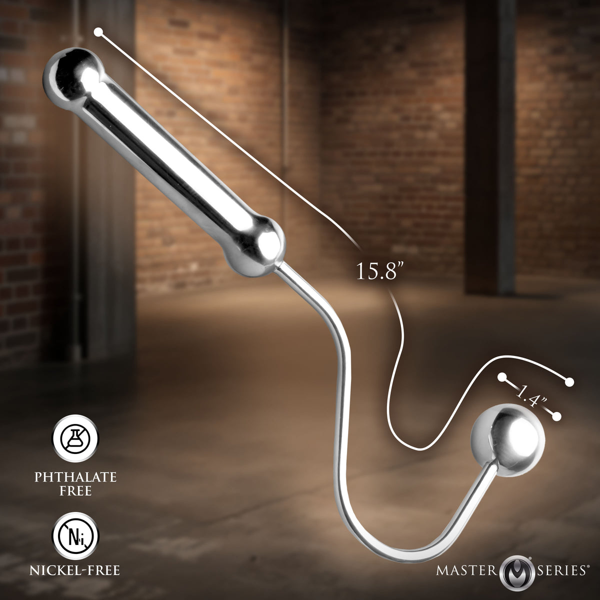 Anal Hook with Handle – anal toy, Metal (view 3)