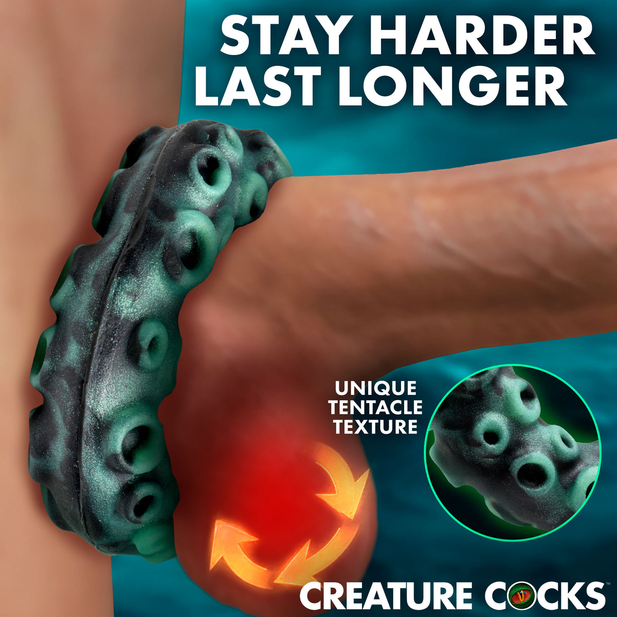 Octo-Grip Silicone Cock Ring (view 2)