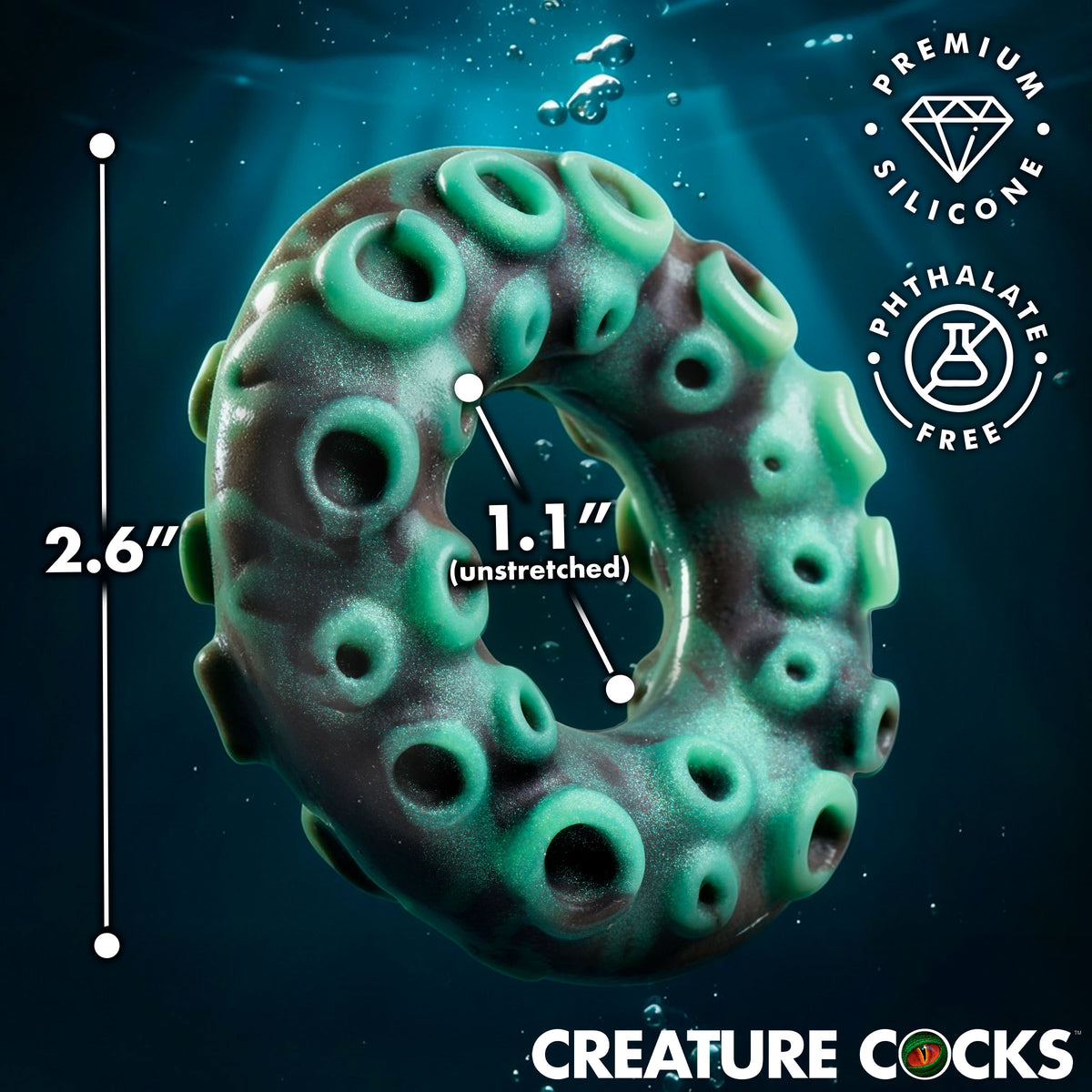 Octo-Grip Silicone Cock Ring (view 4)