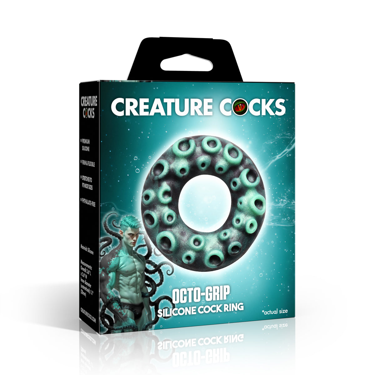 Octo-Grip Silicone Cock Ring (view 6)