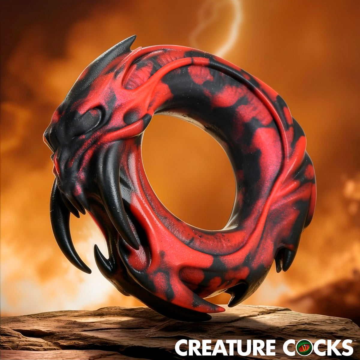 Hell Fang Silicone Cock Ring, Silicone