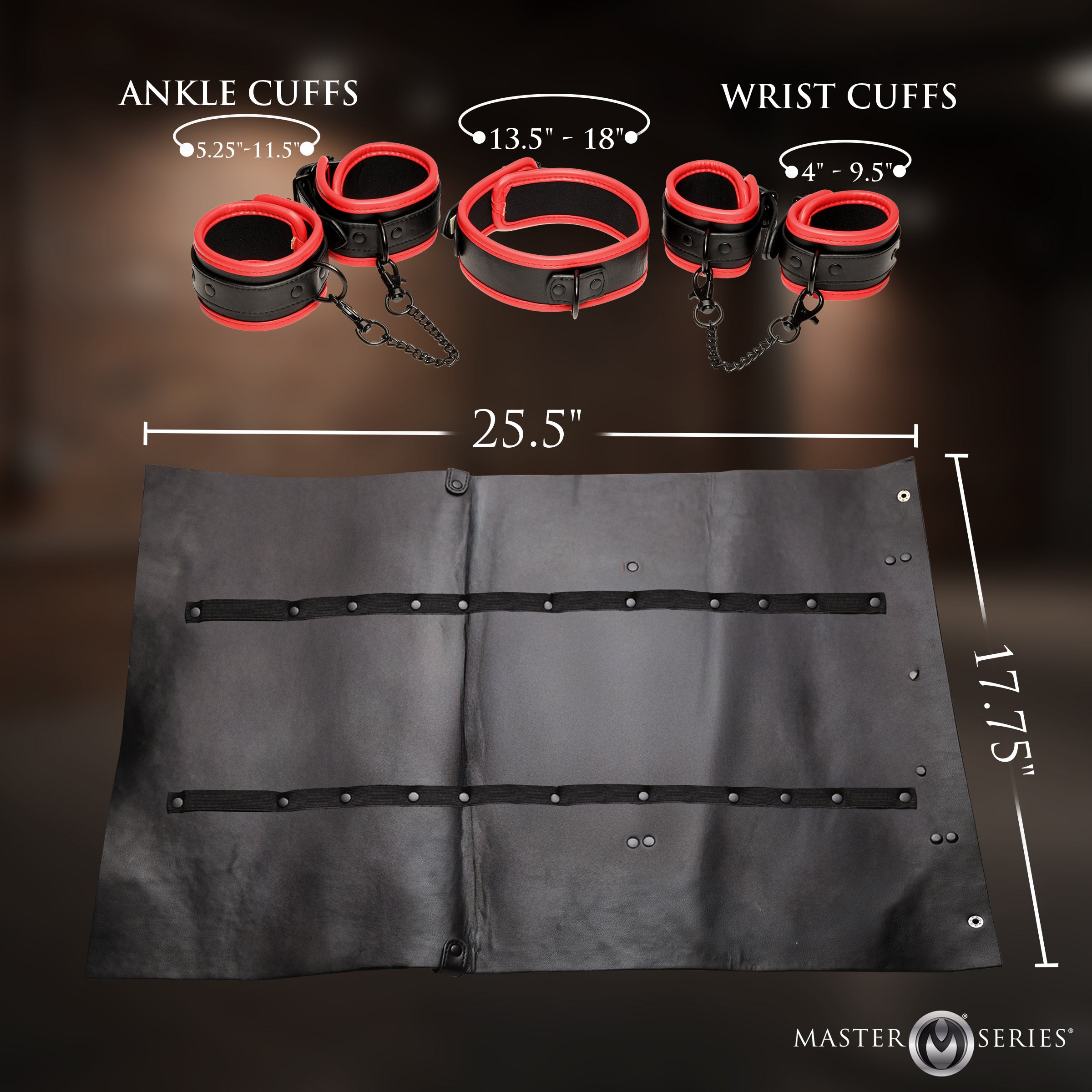 Scarlet Seduction Leather Bondage Travel Set