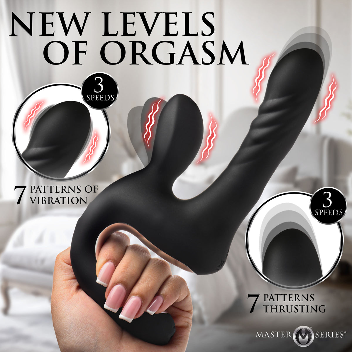 Thrust Pounder Thrusting Silicone Vibrator (view 2)
