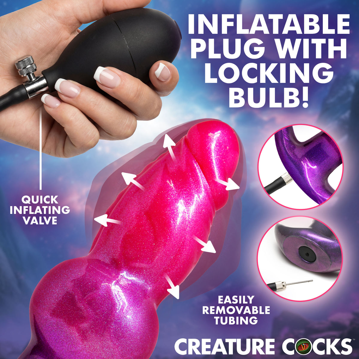Astro Inflatable Silicone Anal Plug – butt plug, Silicone (view 3)