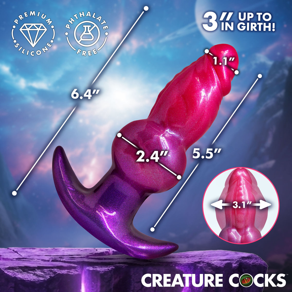 Astro Inflatable Silicone Anal Plug – butt plug, Silicone (view 4)