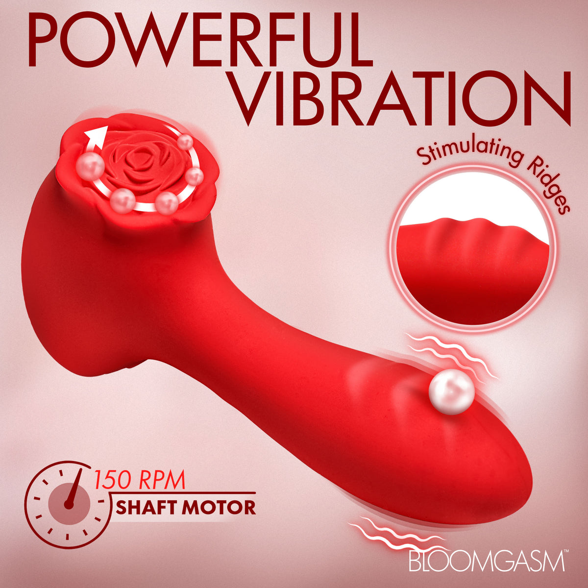 Caress Rotating Bead Silicone Vibrator (view 3)