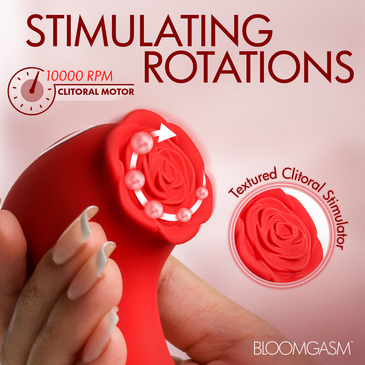 Caress Rotating Bead Silicone Vibrator (view 4)