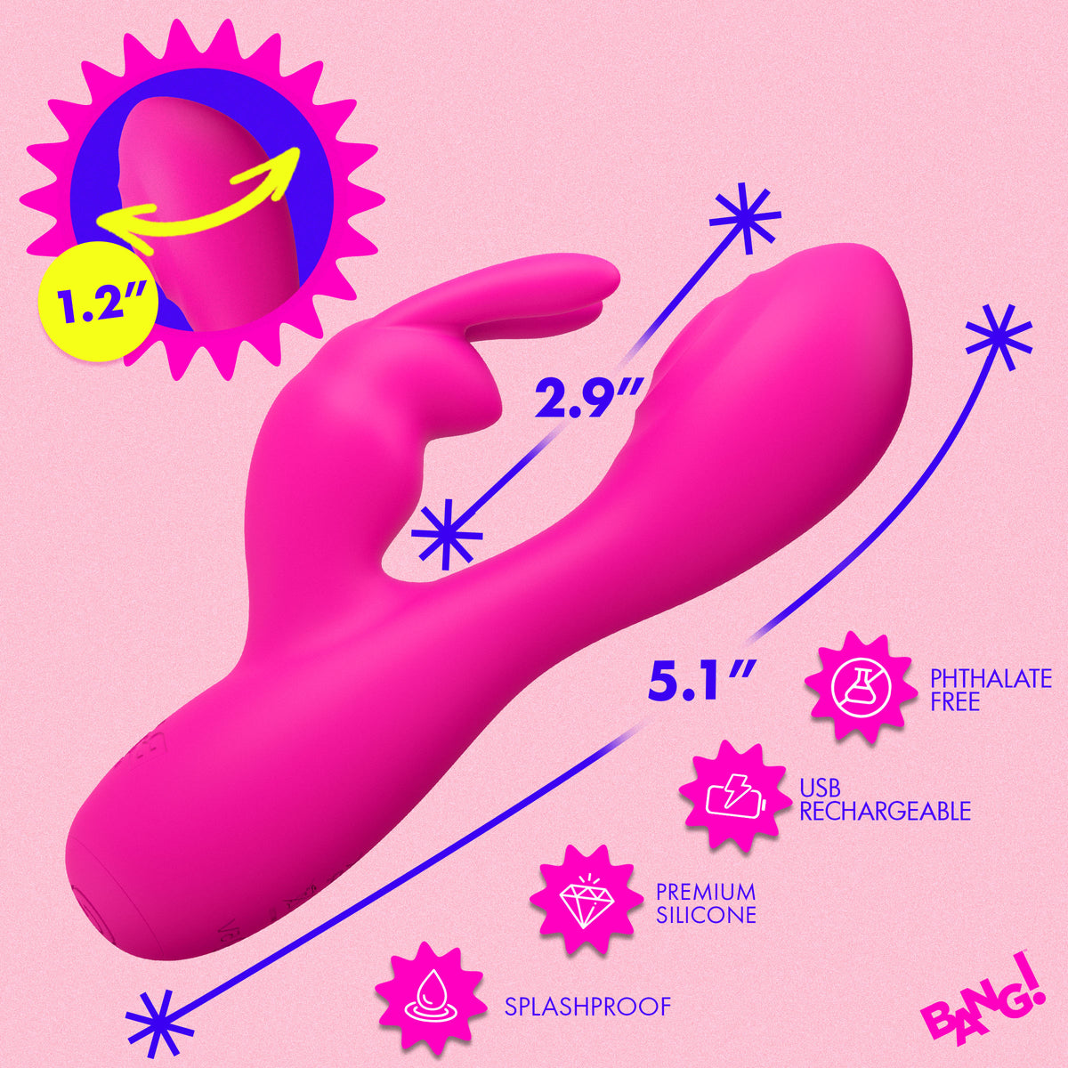 Flexible Vibrating Silicone Mini Rabbit – rabbit vibrator (view 10)