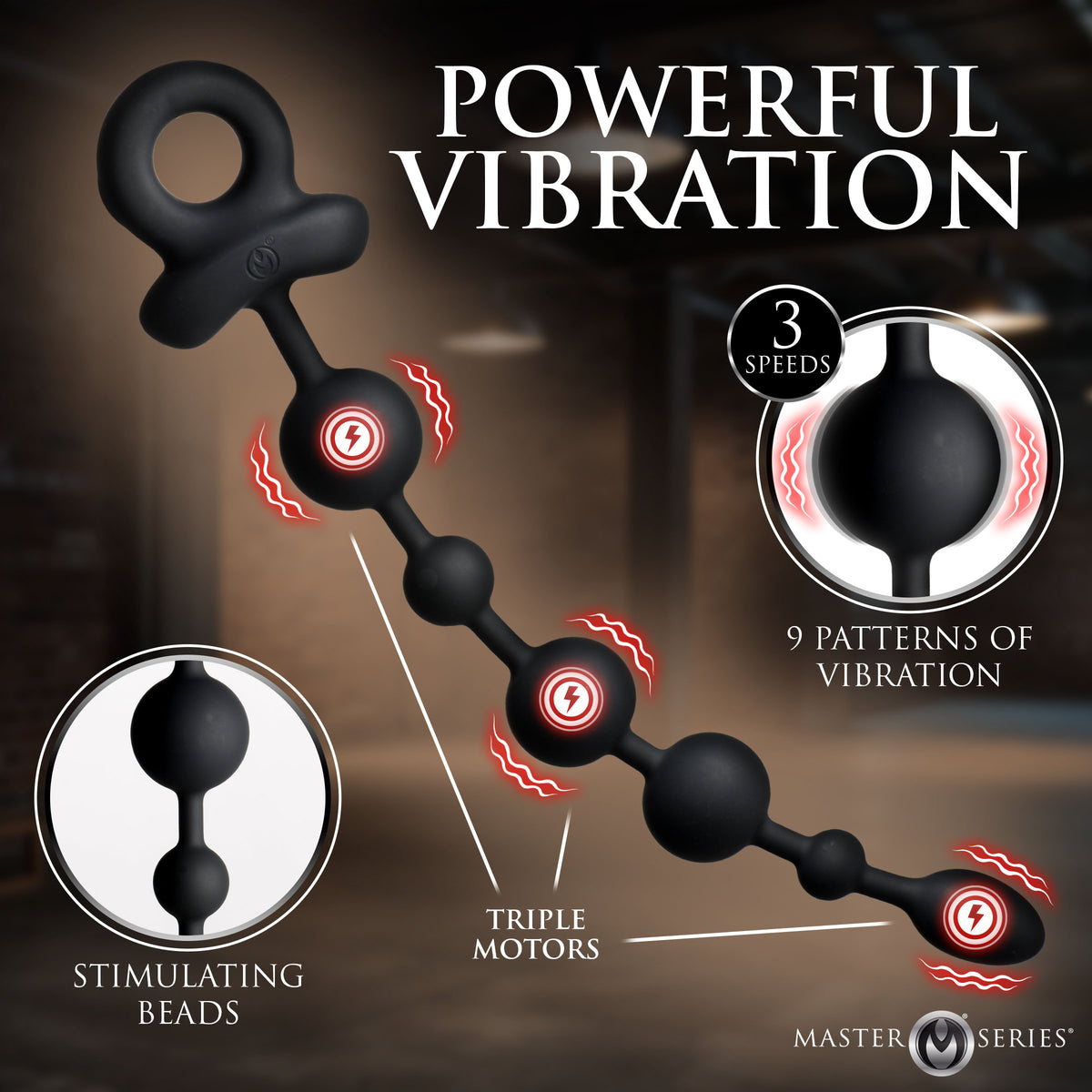 Balls Deep Vibrating Silicone Anal Beads (view 2)