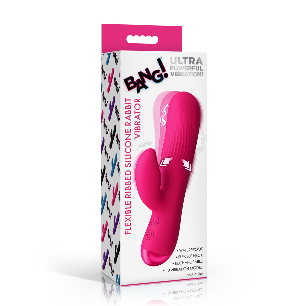 Flexible Ribbed Silicone Rabbit Vibrator (view 6)