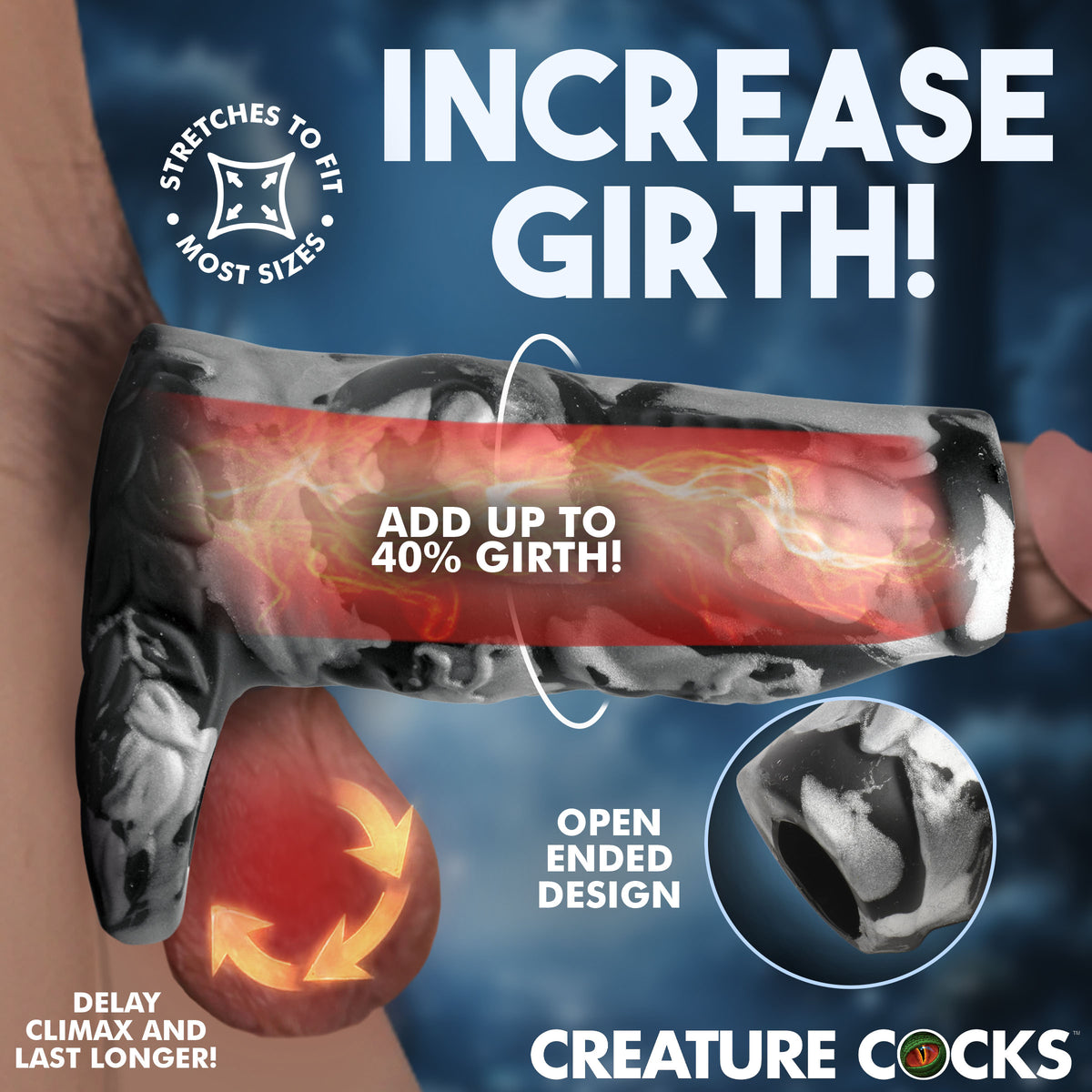 Night Prowler Silicone Penis Enhancer – penis pump and enhancer (view 3)