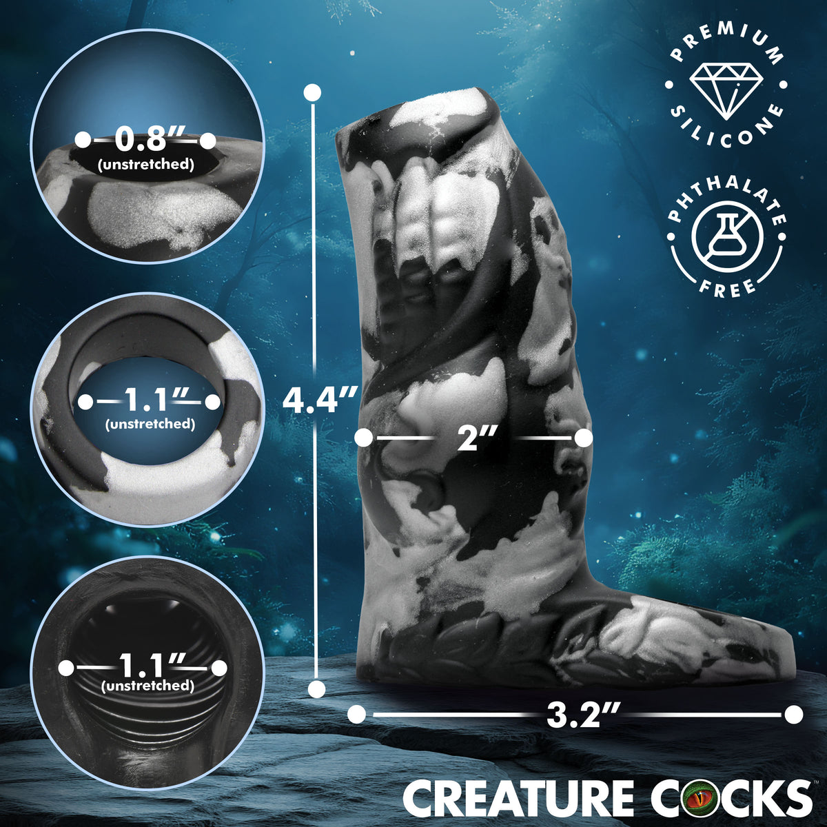 Night Prowler Silicone Penis Enhancer – penis pump and enhancer (view 4)