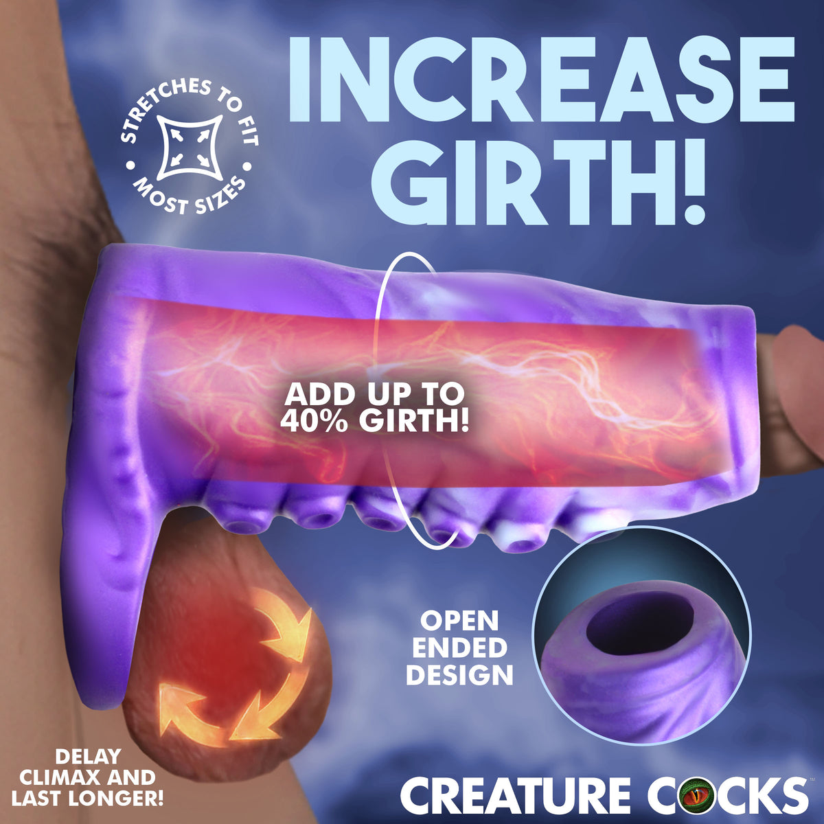 Tenta-Thick Silicone Penis Enhancer – penis pump and enhancer (view 3)
