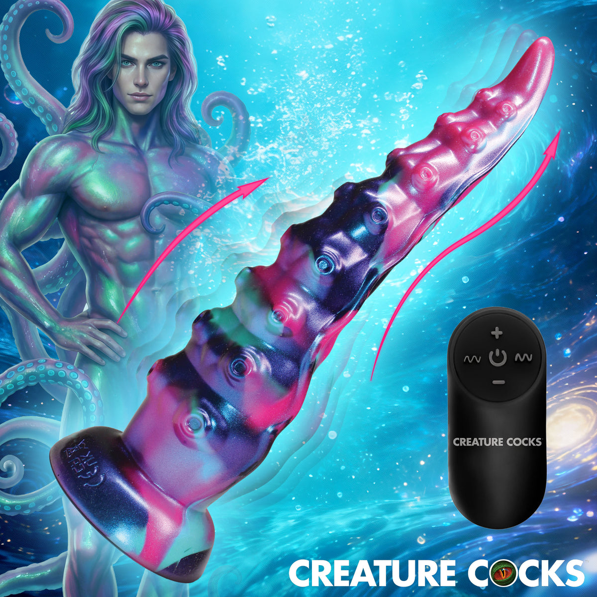 Tenta-Squirm Squirming &amp; Vibrating Tentacle Silicone Dildo, Silicone