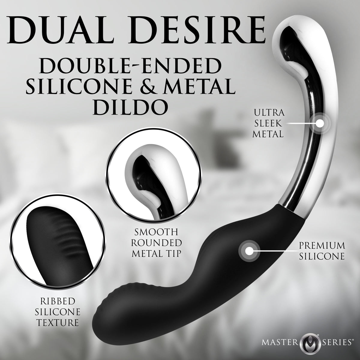 Dual Desire Dual-Ended Silicone and Metal Dildo (view 3)