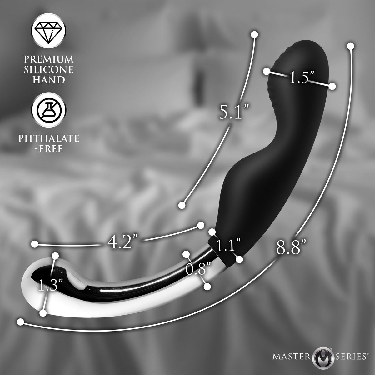 Dual Desire Dual-Ended Silicone and Metal Dildo (view 4)
