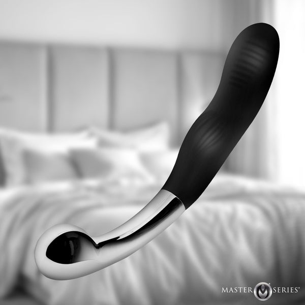 Dual Desire Dual-Ended Silicone and Metal Dildo, Metal