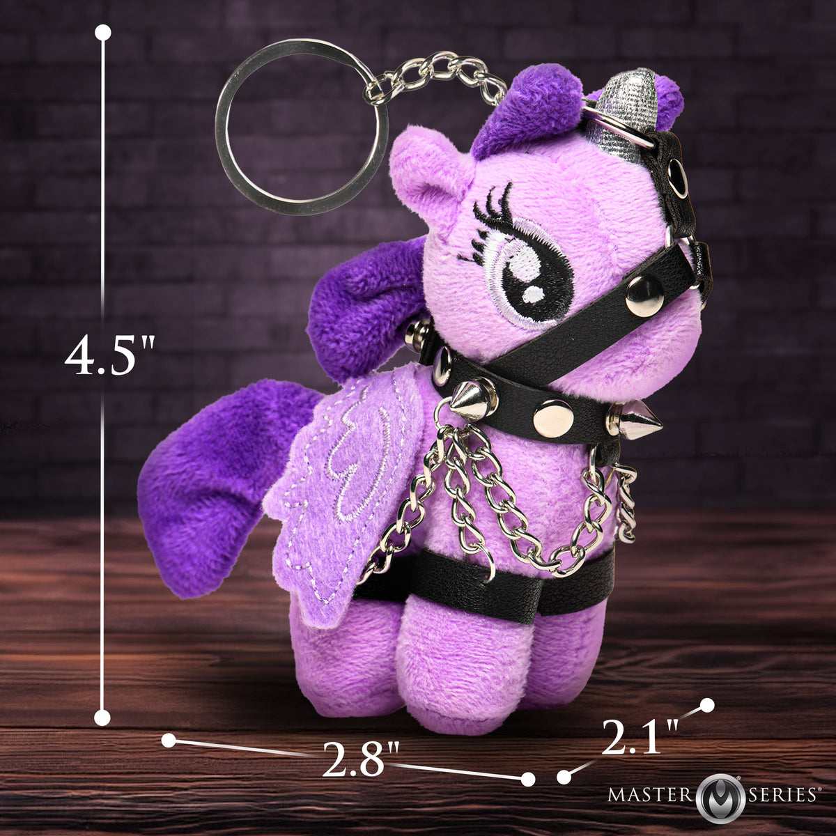 Raven Plum Bondage Pony Keychain - Purple – accessories and care (view 4)