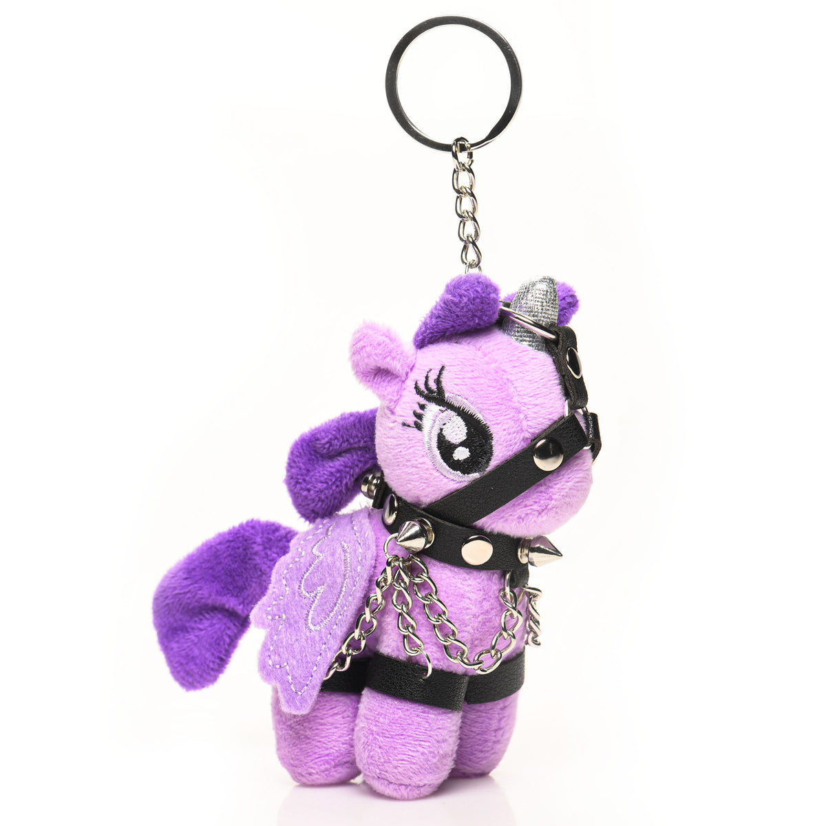 Raven Plum Bondage Pony Keychain - Purple – accessories and care (view 5)