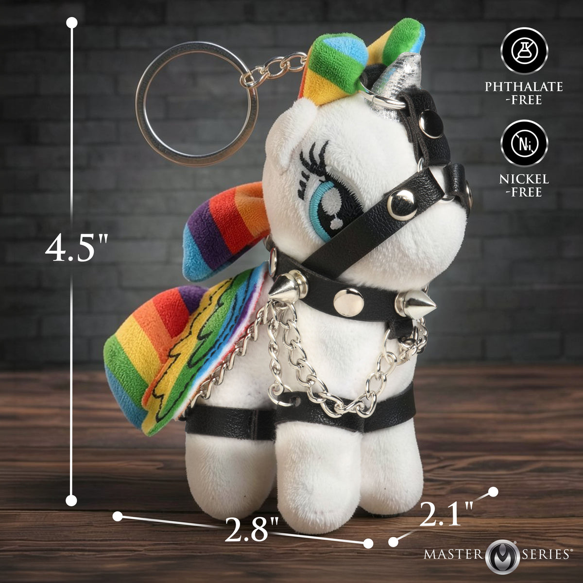 Prism Pearl Bondage Pony Keychain - Rainbow – accessories and care (view 3)
