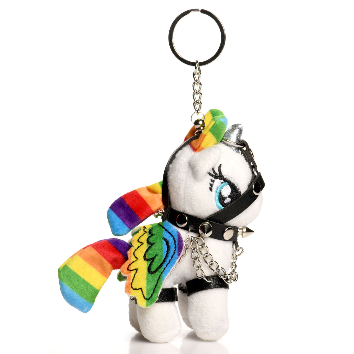 Prism Pearl Bondage Pony Keychain - Rainbow – accessories and care (view 4)