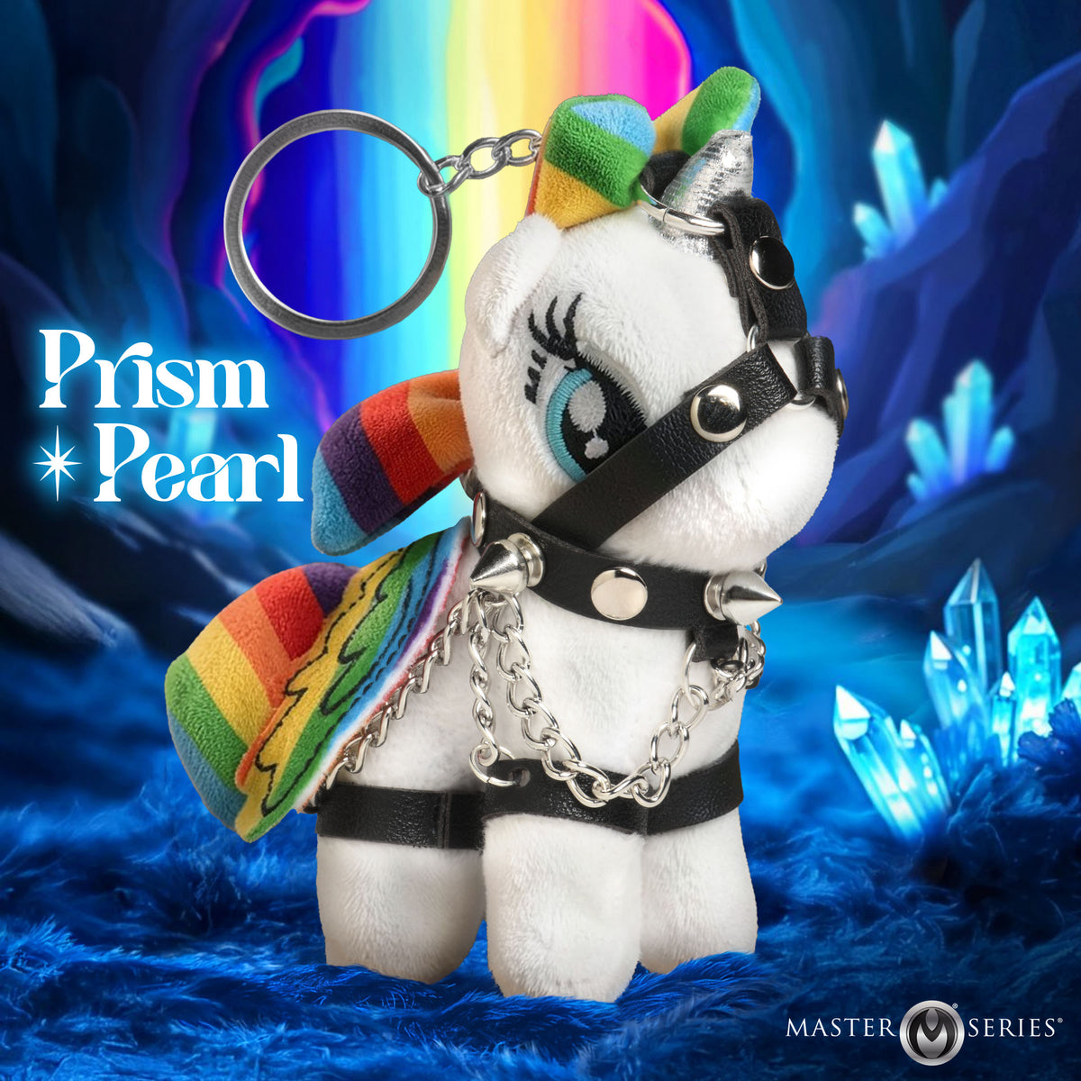 Prism Pearl Bondage Pony Keychain - Rainbow – accessories and care