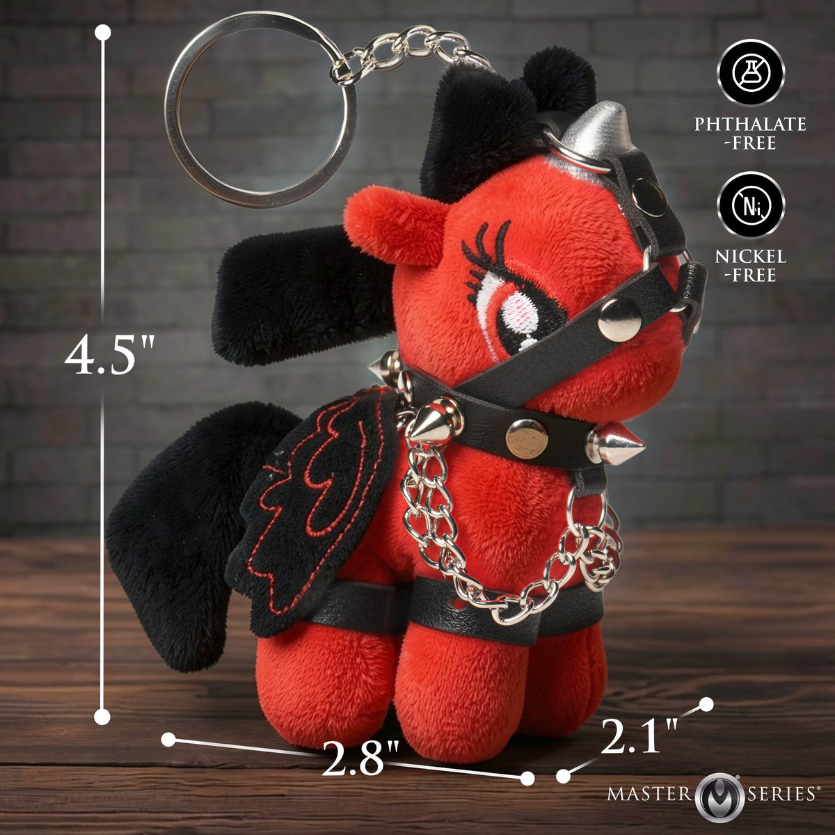 Scarlett Chainheart Bondage Pony Keychain - Red – accessories and care (view 4)