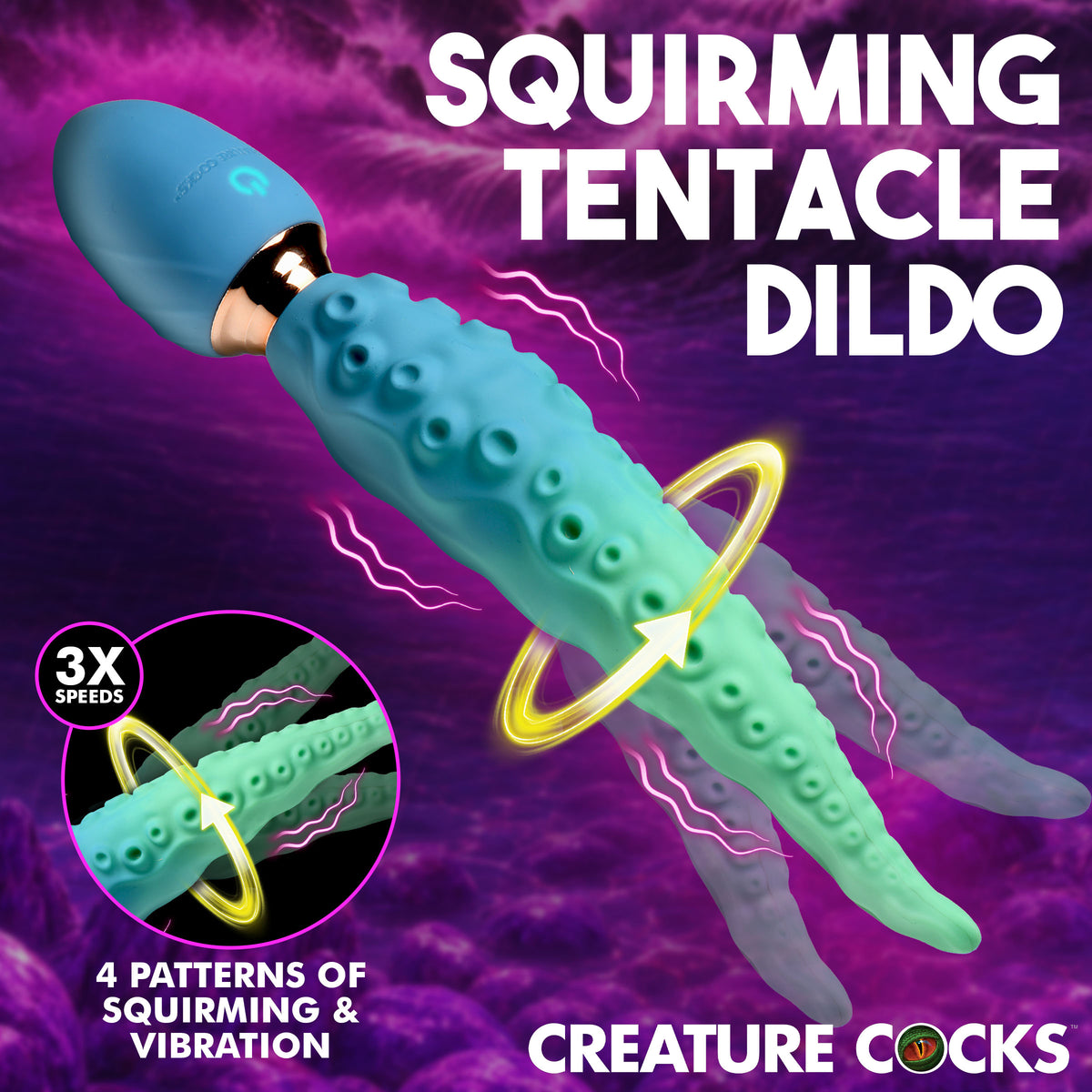 Deep Squirmer Squirming Silicone Vibrator (view 3)
