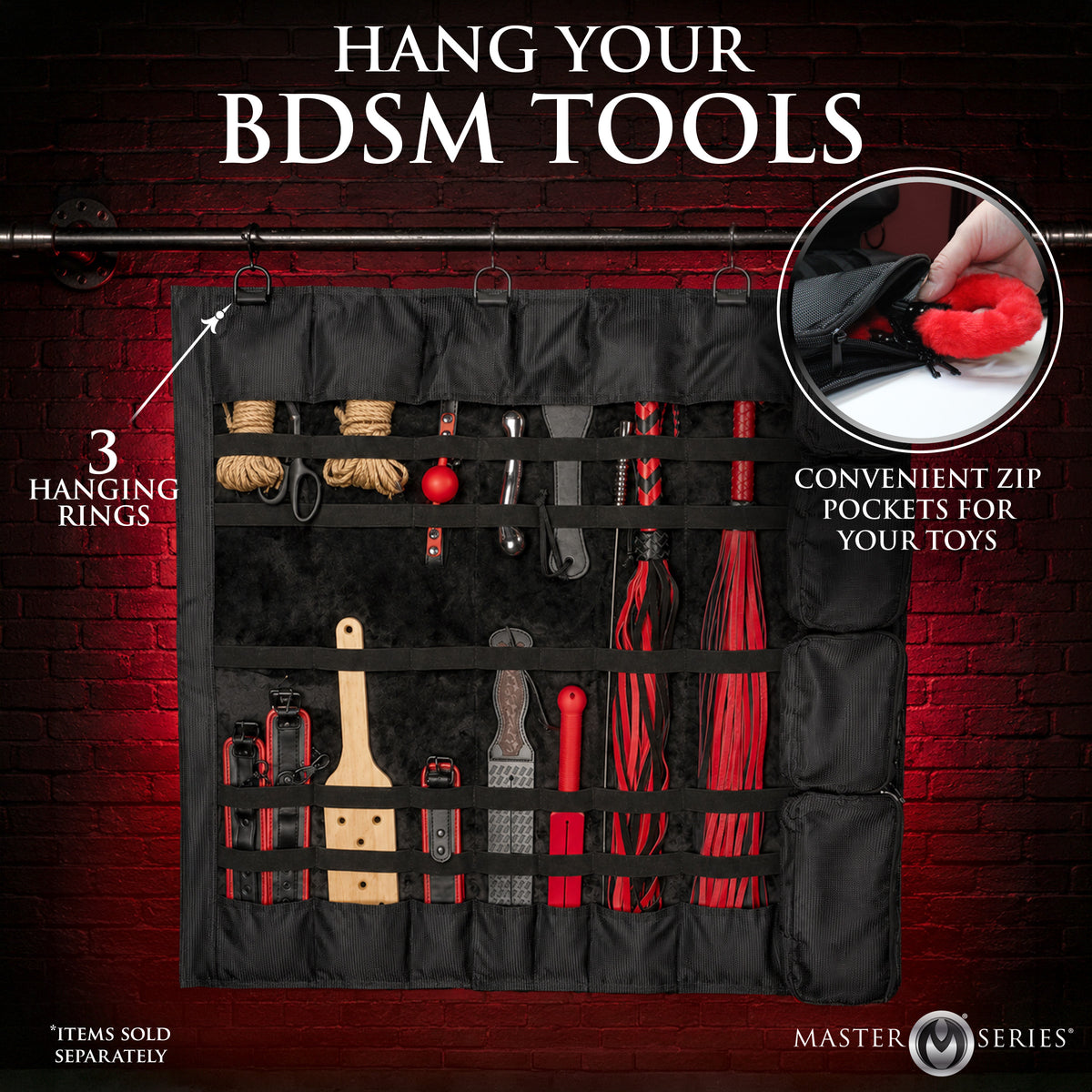 Discreet BDSM Travel Bag – restraints and cuffs (view 4)