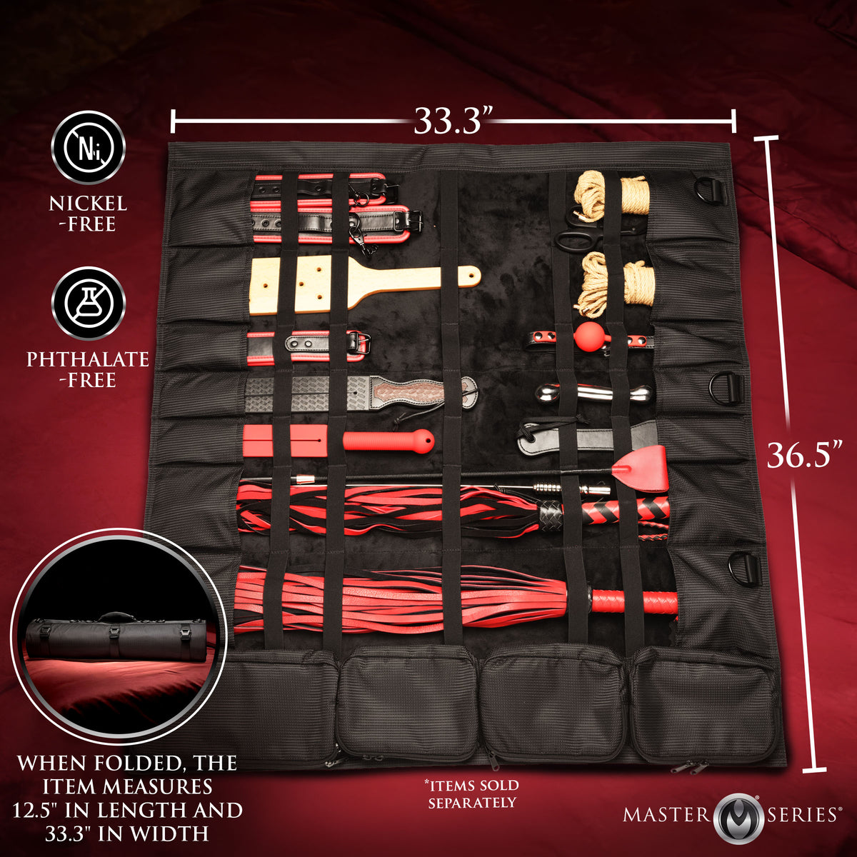Discreet BDSM Travel Bag – restraints and cuffs (view 5)