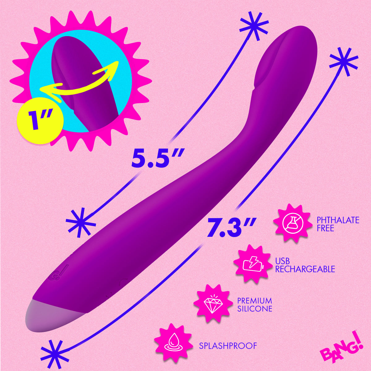 Flexible Silicone G-Spot Vibrator (view 4)