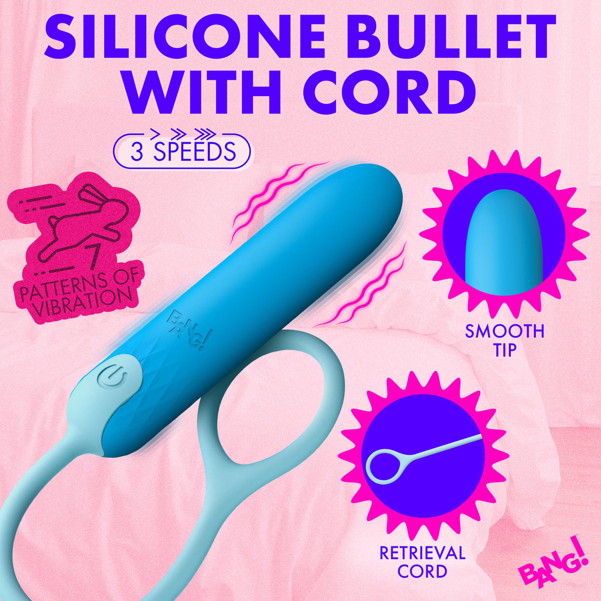 Silicone Bullet with Cord – bullet and egg vibrator (view 2)