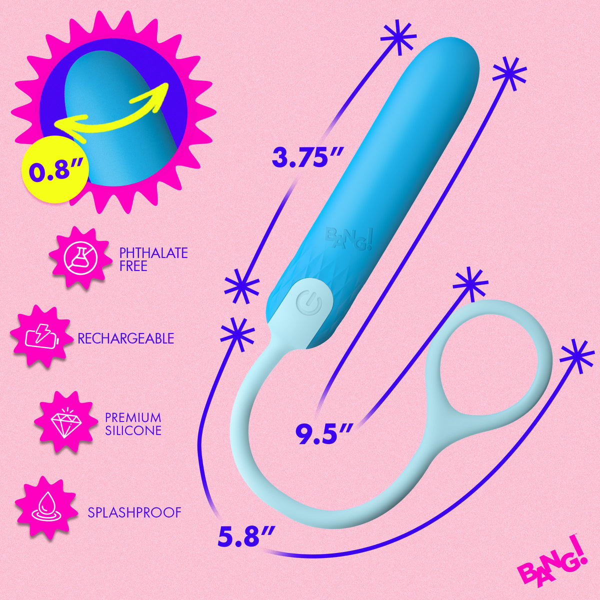 Silicone Bullet with Cord – bullet and egg vibrator (view 4)