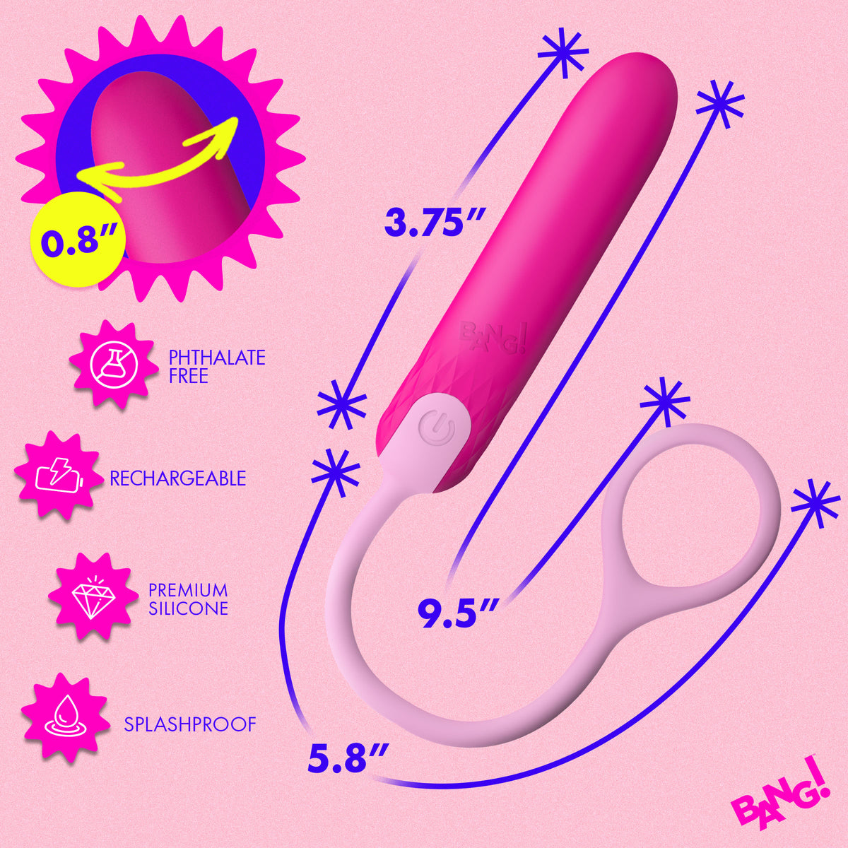 Silicone Bullet with Cord – bullet and egg vibrator (view 10)