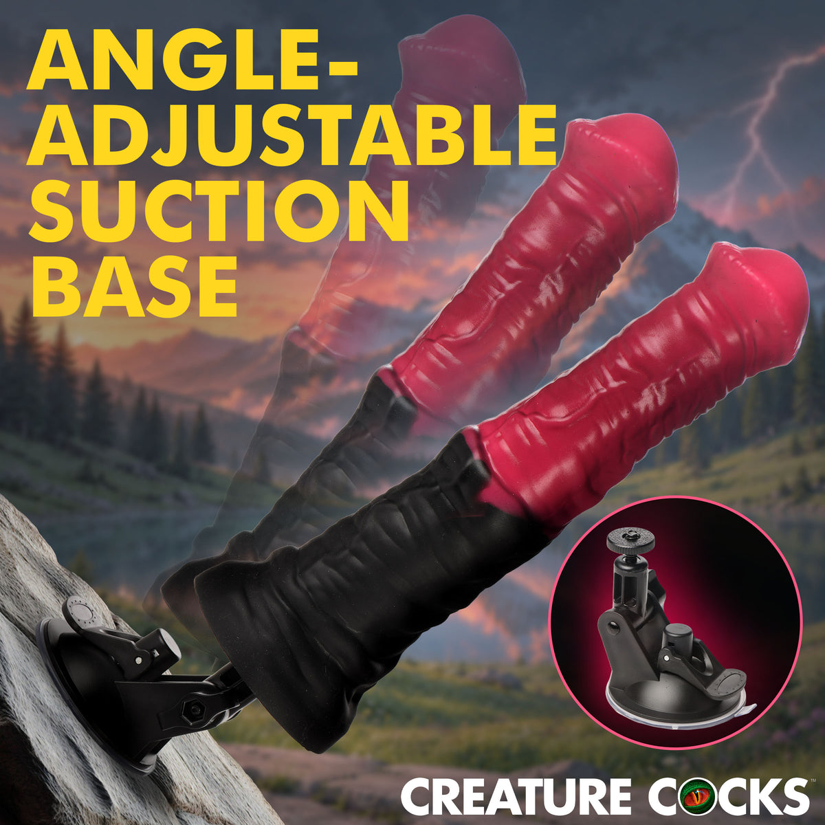 Thrusting Gallop Thrusting and Vibrating Silicone Dildo (view 3)