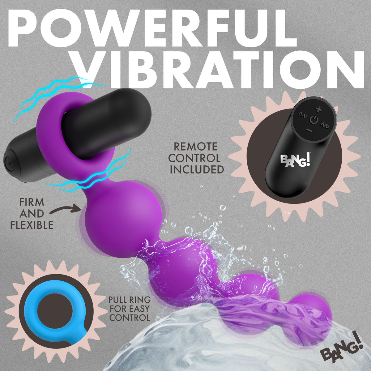 Vibrating Silicone Anal Beads Set with Remote (view 3)