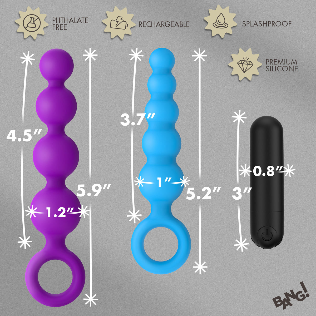 Vibrating Silicone Anal Beads Set with Remote (view 4)