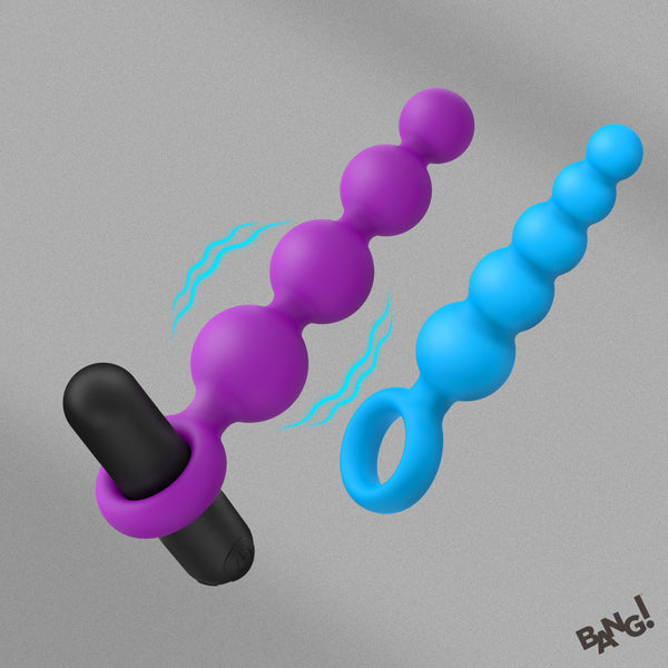 Vibrating Silicone Anal Beads Set with Remote, Silicone