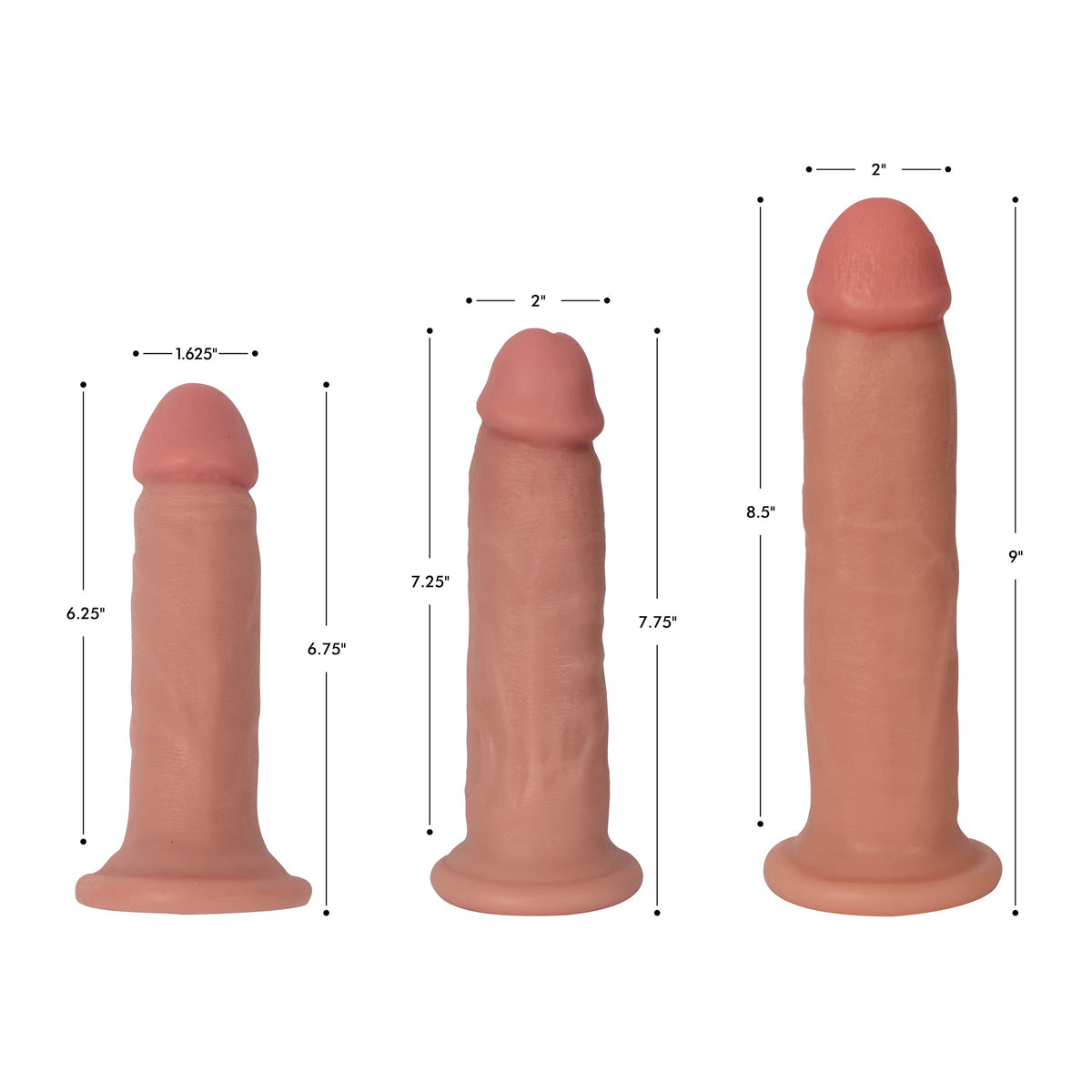 Jock Bareskin Dildo - 7 Inch BULK, rubber (view 8)